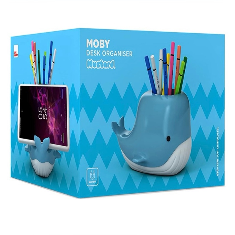 Moby Grey Whale Desk Organizer.